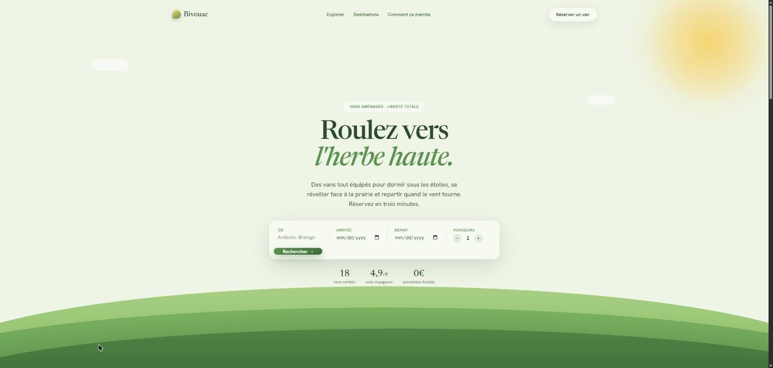 Bivouac — Accueil